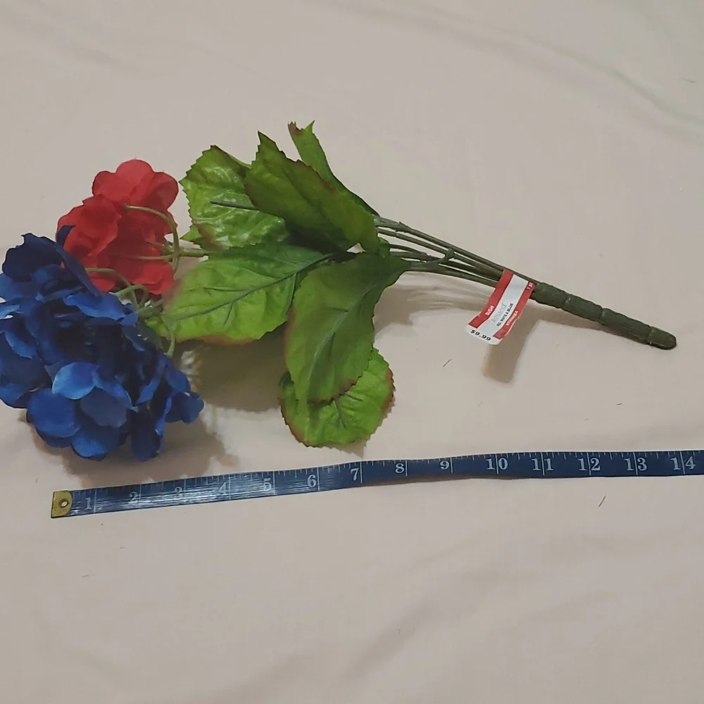 5 Faux Bouquets Red/Blue/White
